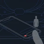 Micro-cheating examples: thumb hovering over a heart like button on a smartphone chat screen, with a partner in the background
